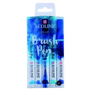 Ecoline Set van 5 Brush Pens – Blauw