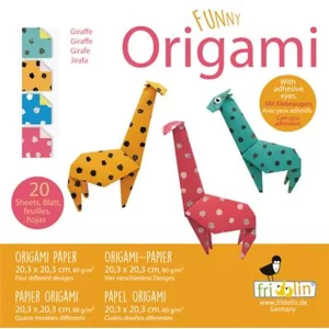 Fridolin Funny Origami Vouwblaadjes 80gr. 20vel 20x20cm Giraffen