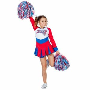Cheerleader rood/wit/blauw Maat 116
