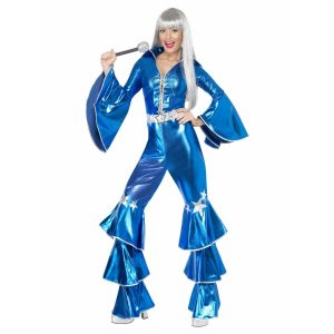 1970s ABBA Dancing Dream Kostuum Blauw
