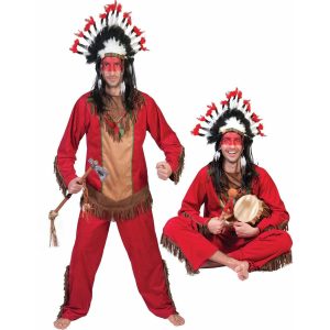 Indiaan Kostuum Heren Red Hawk