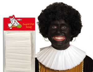 Zwarte Piet kraag Crépepapier wit acc5