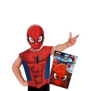 Marvel Spiderman Shirt & Kartonnen Masker 3-6 Jaar