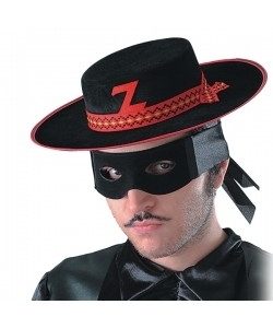 Zwart Zorro masker met band