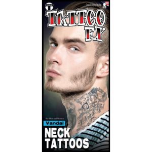 Plak Tattoo – Vandaal Hals/Nek Tattoo