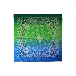Zakdoek met kleurverloop groen/blau