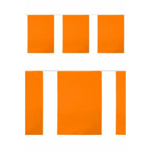 PVC Vlaggenlijn Rechthoek Oranje 10m BRANDVEILIG