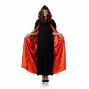Deluxe Cape Zwart/Rood (One Size)
