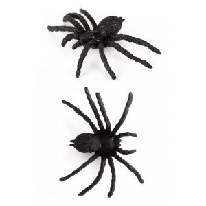 Spinnen Zwart Plastic 6 st.