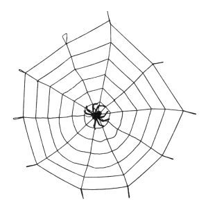Spinnenweb elastisch (150 cm) met spin