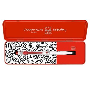 Caran d’Ache Genève Keith Haring Speciale Editie Metalen Balpen 849 Wit