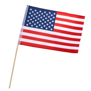 Polyester zwaaivlag USA (30 x 45 cm / 60 cm stok)