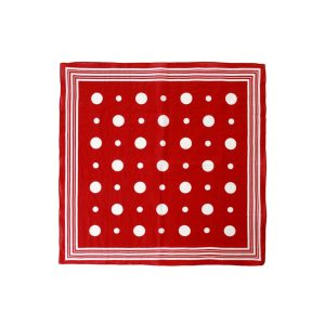 boerenzakdoek rood met witte bolletjes en strepen 56 x 56 cm