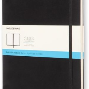 notebook large dotted black hard cover