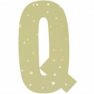 Letter Q voor slinger/ guirlande