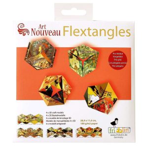 Fridolin Flextangles 4x Papieren 3D Vouwmmodellen Art Nouveau