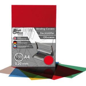 Schutbladen Mica ProfiOffice A4 200 micron transparant rood