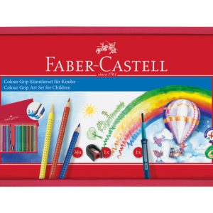 Kleurpotloden Faber-Castell set 36 stuks met penseel en puntenslijper