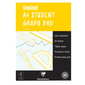 Clairefontaine Charwell A4 Student Graph Pad 5mm Isometrisch Papier 50vel 70gr.