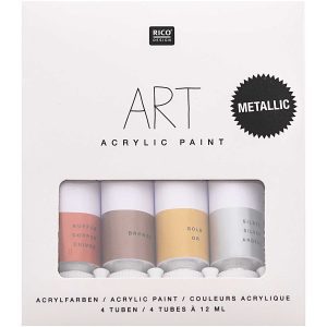 Rico Art Acrylverf Set 4 X 12ML Metallic