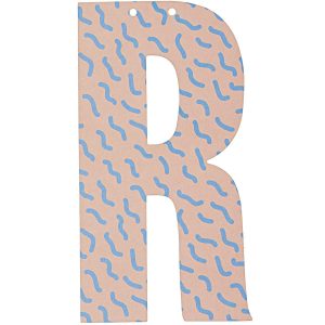 Letter R voor slinger/ guirlande