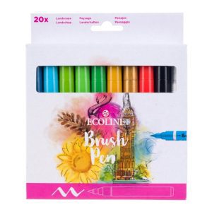 Ecoline Brush Pen set Landschappen | 20 kleuren