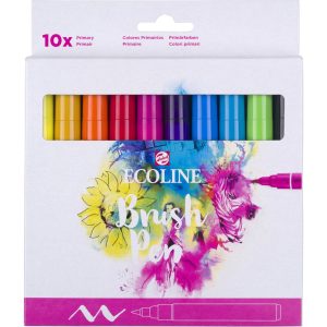 Ecoline Brush Pen set Primair | 10 kleuren