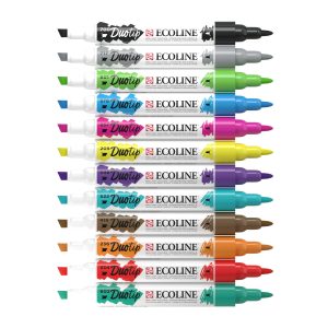 Duotip Ecoline markers basisset | 12 kleuren