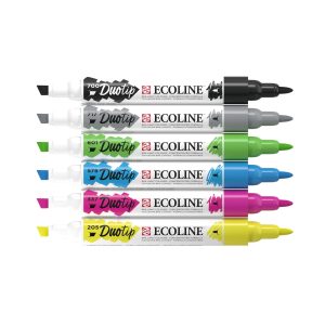 Duotip Ecoline markers basisset | 6 kleuren