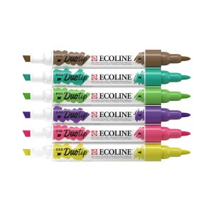 Duotip Ecoline markers botanische set | 6 kleuren