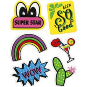 Soft Stickers , vel 12,2×17,75 cm, , Super Star, 1 vel met 6 stickers