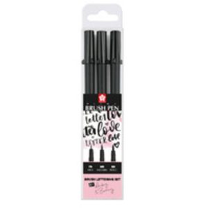 Sakura Pigma Penseel Pen Set, 3 x FB MB BB voor handlettering