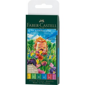 Faber Castell Pitt Artist Brushpen Set Springtime 6st.