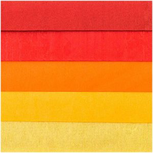 Zijdepapier mix geel/rood 50x70cm 5 stuks