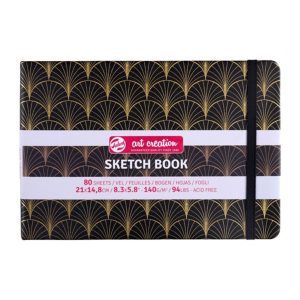 Art Creation Schetsboek Art Deco | 21 x 14,8 cm, 140 g, 80 vellen