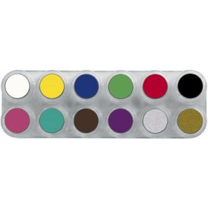 Grimas Water Make-up 12 Palette – A, 12×2,5ml