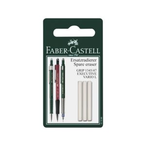 Reservegum Faber Castell GRIP 1345/1347 3 stuks op blister