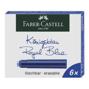 Inktpatronen Faber-Castell blauw doosje a 6 stuks