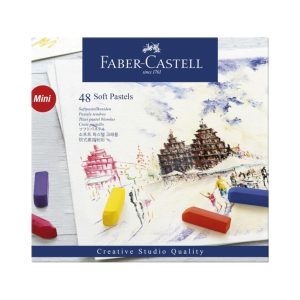 Pastelkrijt Faber Castell halve lengte etui à 48 stuks