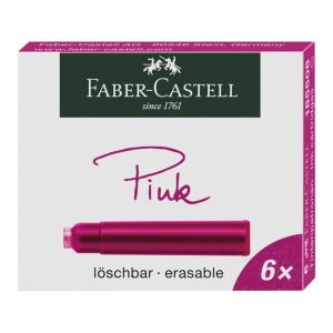 Inktpatronen Faber-Castell roze doosje a 6 stuks