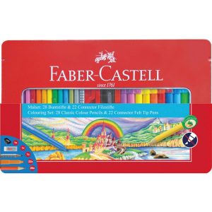 Cadeauset Faber-Castell 53-delig in metalen doos