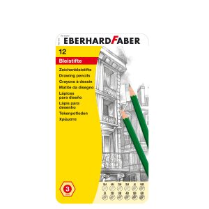 grafietpotlood Eberhard Faber bliketui 12 hardtegraden a 12 stuks