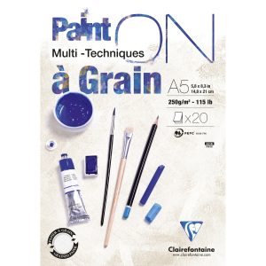Paint On a Grain, Multi- Techniques, wit papier A5, 250 gram
