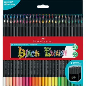 Kleurpotlood Faber-Castell Black Edition 50stuks in karton  etui