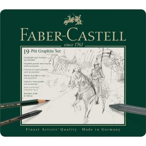 Grafietset Faber-Castell Pitt 19-delig