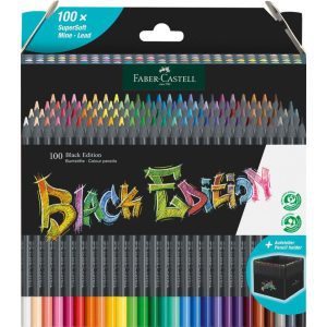 Kleurpotlood Faber-Castell Black Edition 100 stuks in karton etui
