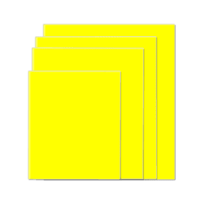 Etalagekarton Folia 48x68cm 380gr pak a 10 vel fluorgeel