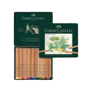 Pastelpotloden Faber-Castell Pitt metalen etui a 24 stuks
