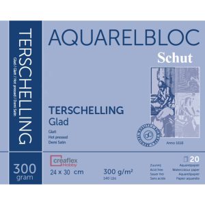 Terschelling Glad Aquarelpapier Blok 300gr 24x30cm