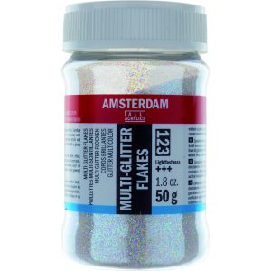 Amsterdam Veelkleurige Glitter Flakes 50 G 123 Pot 75 ml